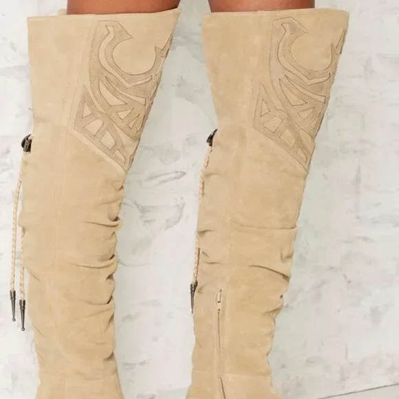 Matisse Sued Bolo Boots - Beige - Picture 10 of 10